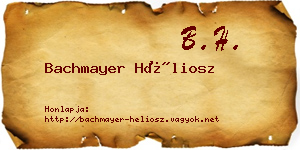 Bachmayer Héliosz névjegykártya